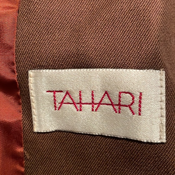 Tahari Vintage 100% Pure Wool Brown Single-Button Blazer - Size 6 - Picture 10 of 10